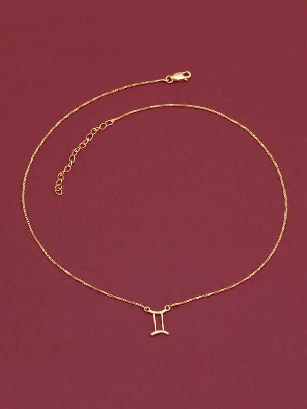 14 K Yellow gold plated 18-inch zodiac sign Necklace 